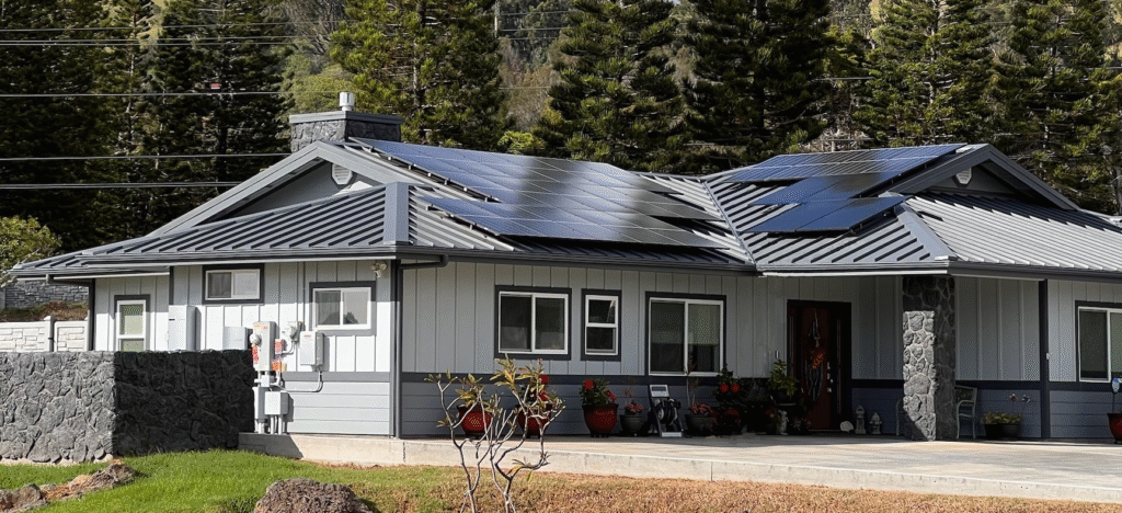 Residential Grid-tied solar installation in BIg Island Hawaii
