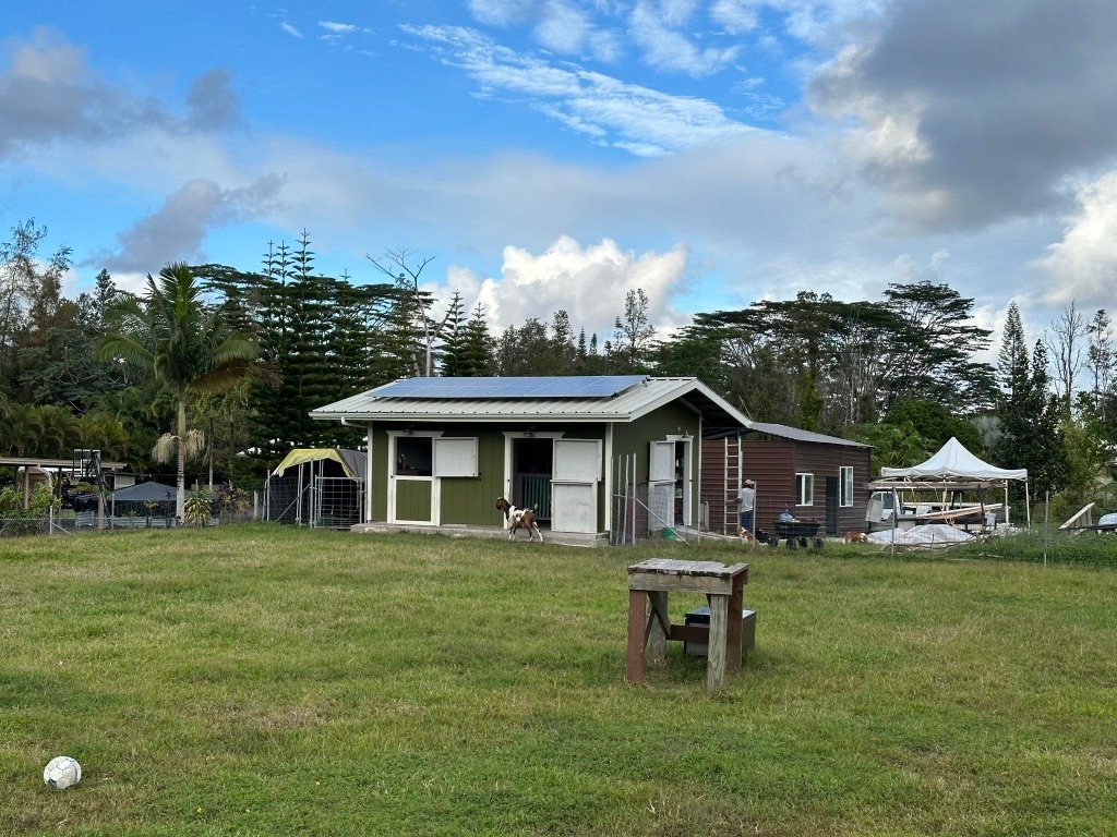 AG Off-Grid & Microgrid Solar Installation Services in Big Island, Hawaii 18 Sue Graff Goats Solar - BlueSky